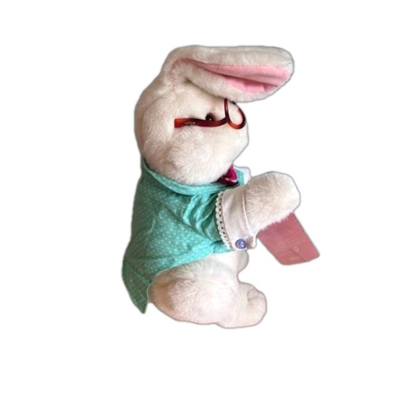The White Rabbit Plush 12 inch 1991 Target Store Pocket Watch Eye Glasses - Picture 8 of 13